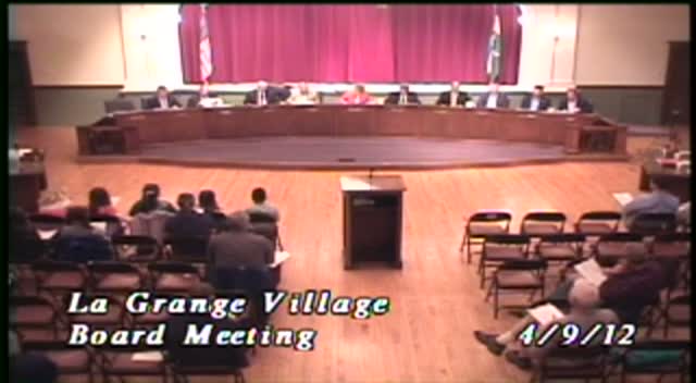 La Grange Village Board Meeting - 4/9/12