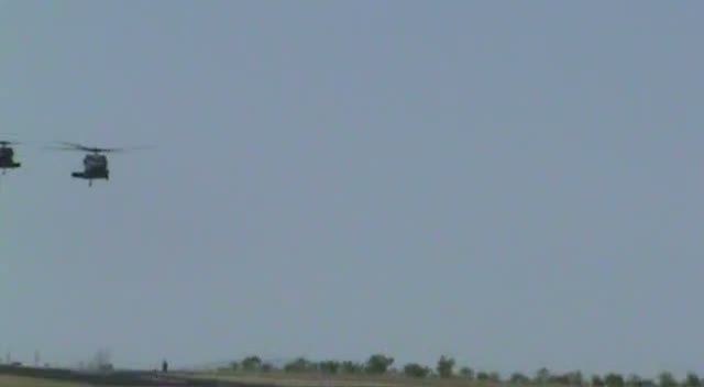 Apache and Blackhawks Landing