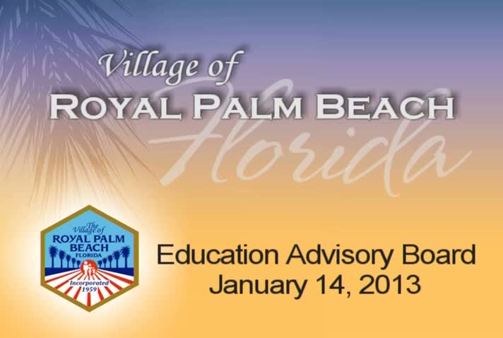 Education Advisory Board - January 14, 2013