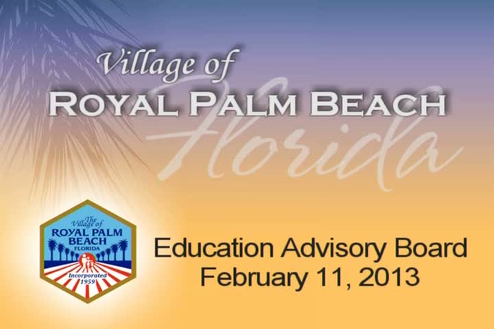 Education Advisory Board - February 11, 2013